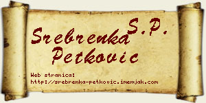 Srebrenka Petković vizit kartica